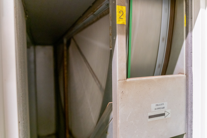 Warmtewiel in luchtbehandelingskast