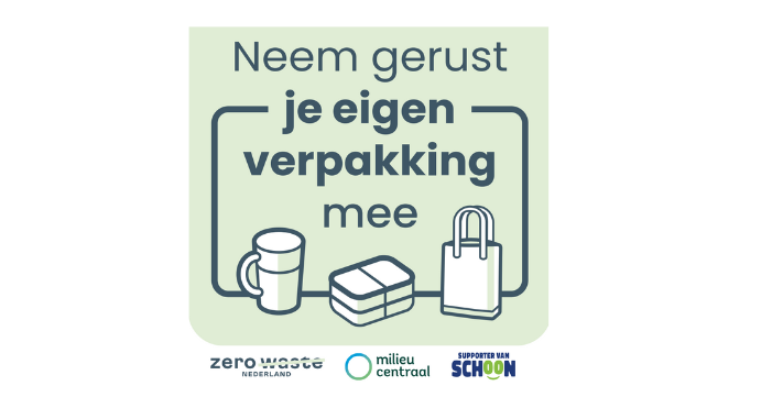 raamsticker eigen verpakking welkom